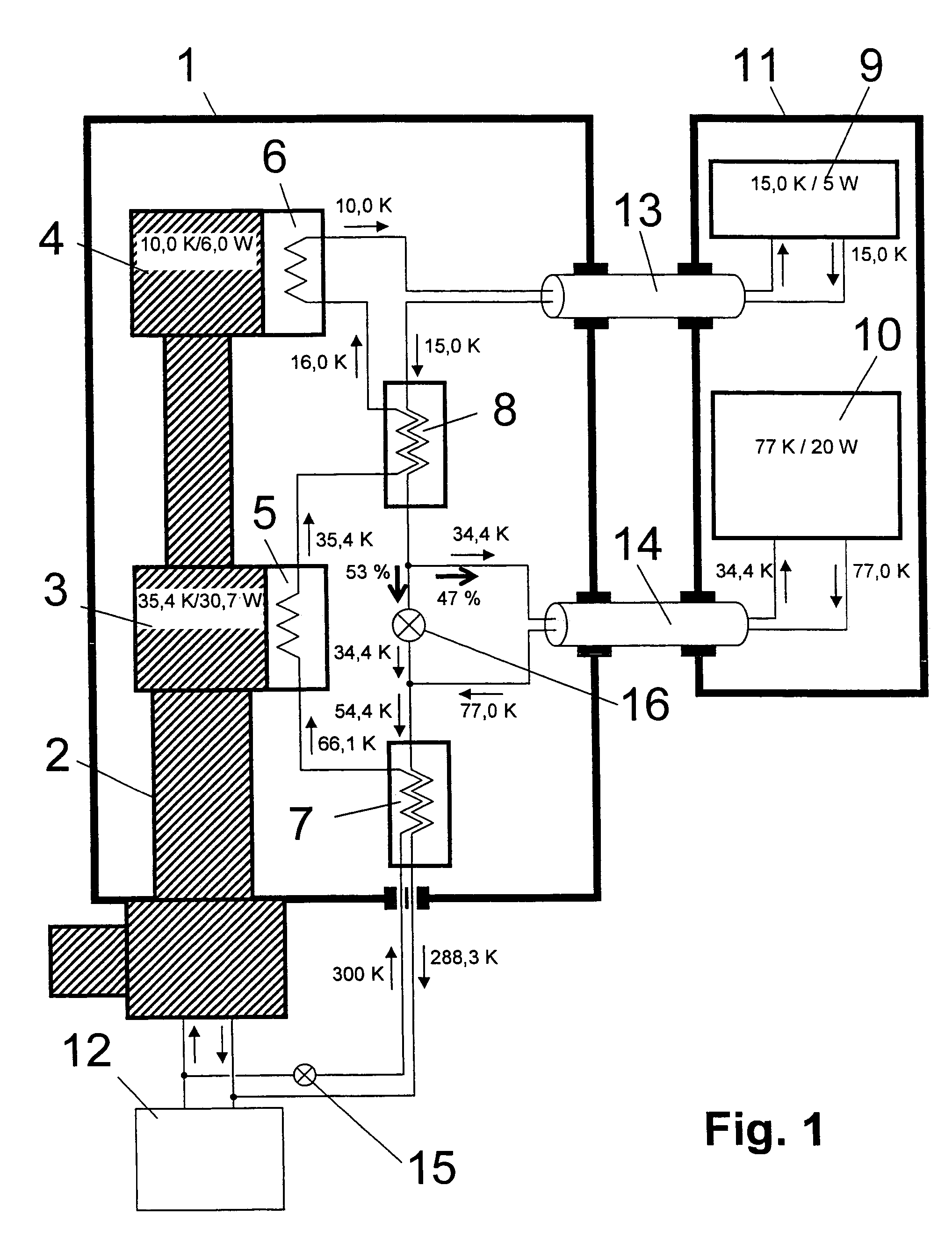 NMR spectrometer with refrigerator cooling