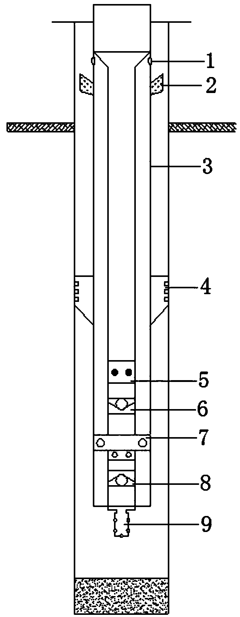 An oil well scraper pipe sand washing integrated device and scraper pipe sand washing method