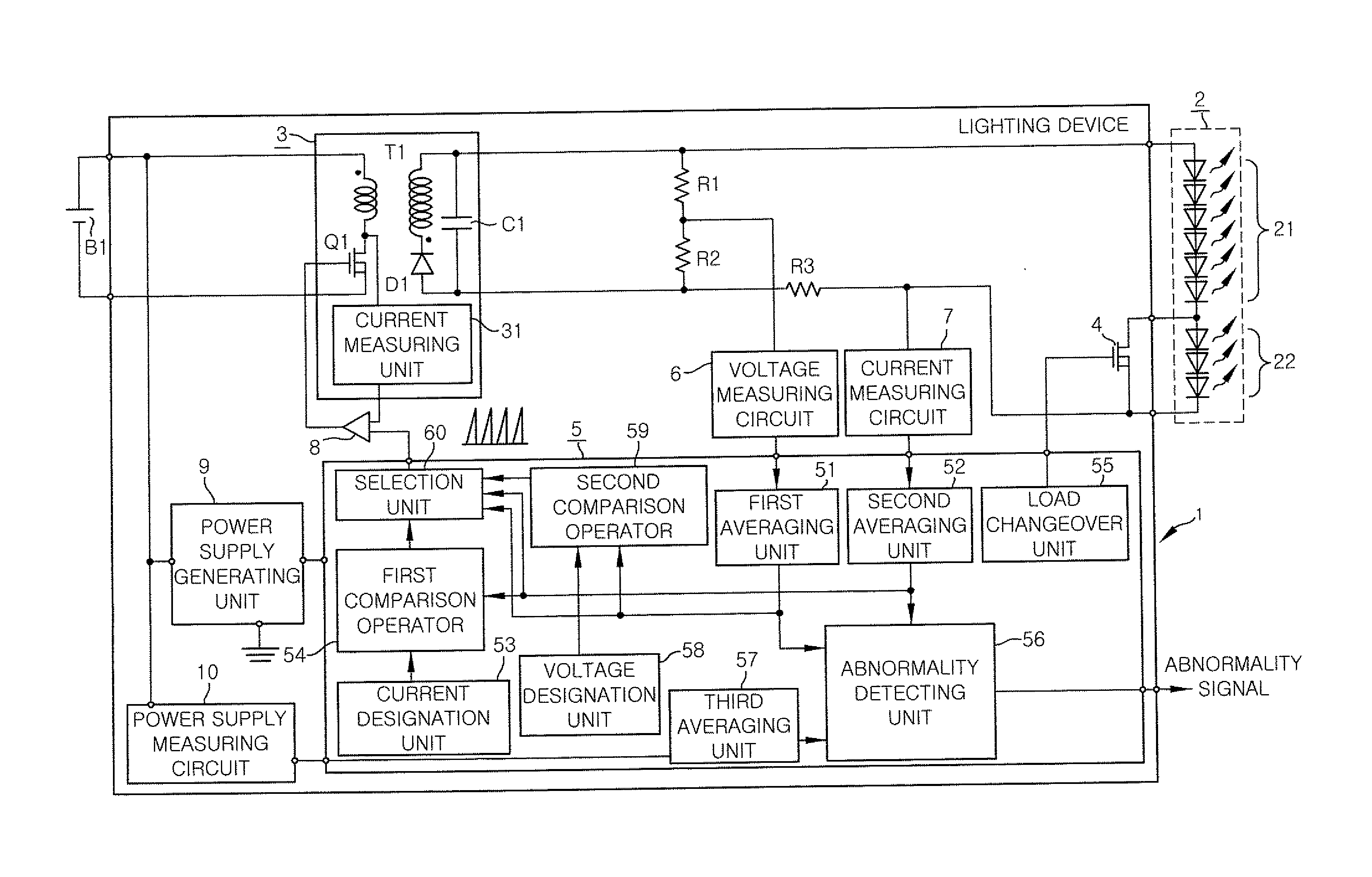 Lighting device, headlamp apparatus and vehicle using same