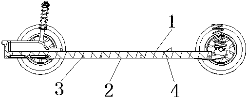 Rotationally molded automobile chassis with steel-structured framework