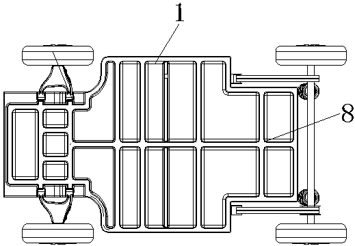 Rotationally molded automobile chassis with steel-structured framework