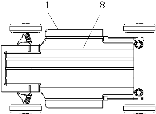 Rotationally molded automobile chassis with steel-structured framework