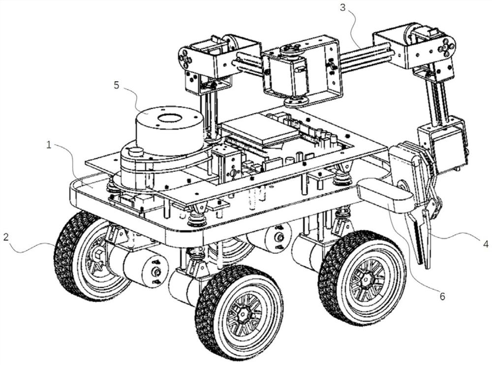 Indoor missile disassembling robot and working method thereof