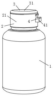 Disinfecting alcohol bottle convenient for medical staff to take and use