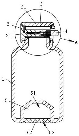 Disinfecting alcohol bottle convenient for medical staff to take and use