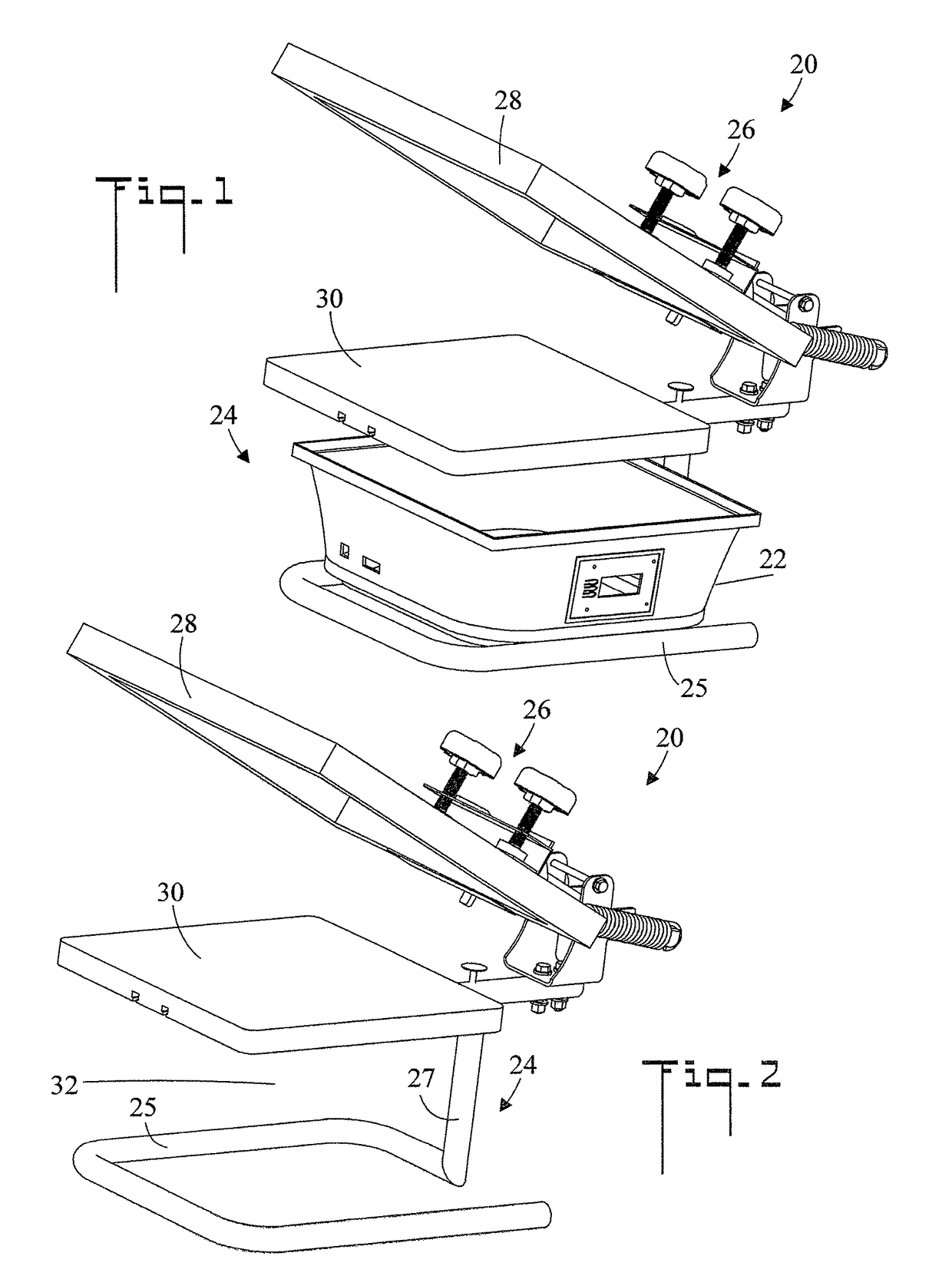 Screen printing press and method of use