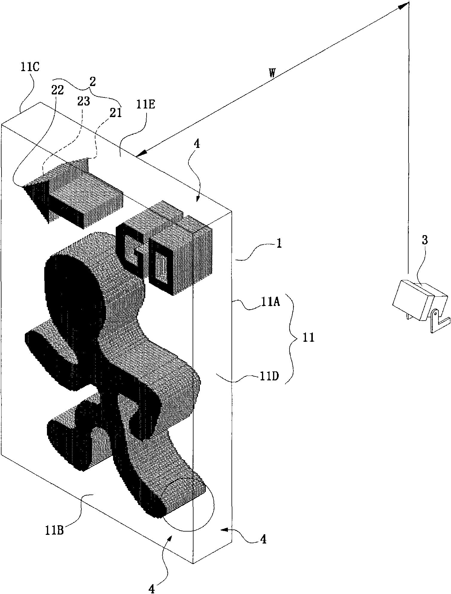 Optical fiber advertisement device