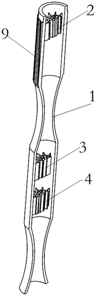 Evaporation pipe structure for engine combustion chamber, combustion chamber device and preparation method