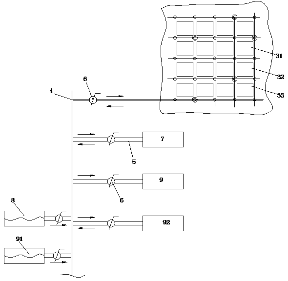 Plateau multi-well continuous-supply water diversion culture system and diversion method thereof