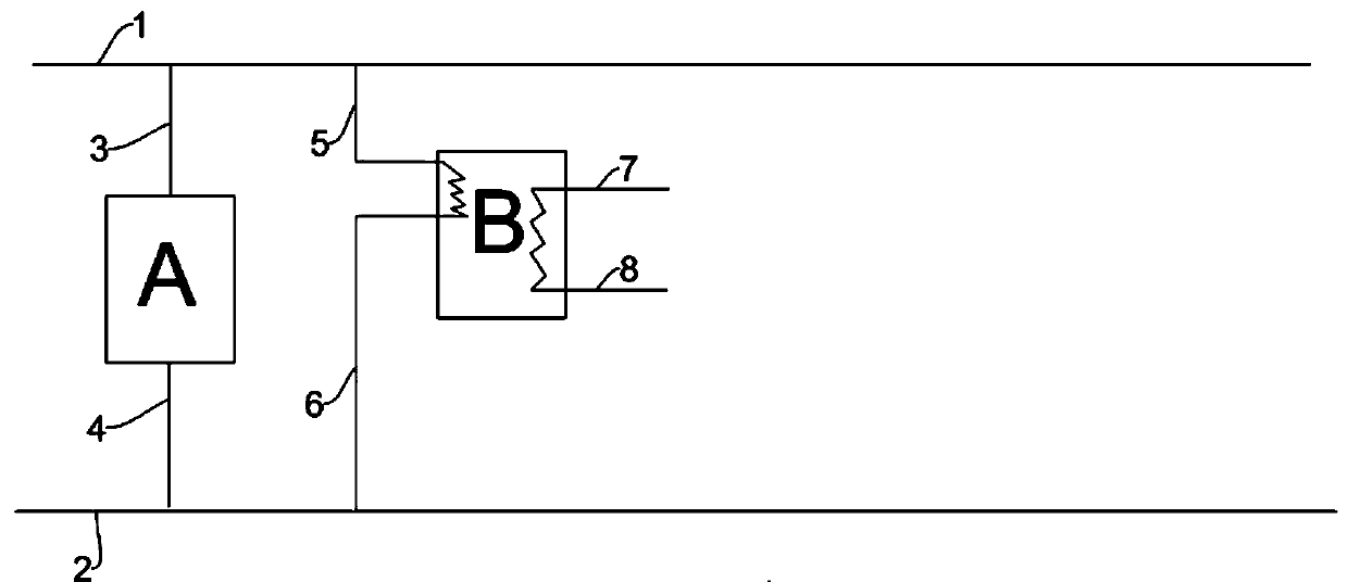 Central heating system for segmented cooling of multipath backwater of circulating cooling water