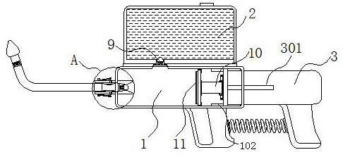 Nasopharynx flushing device for head radiotherapy nursing