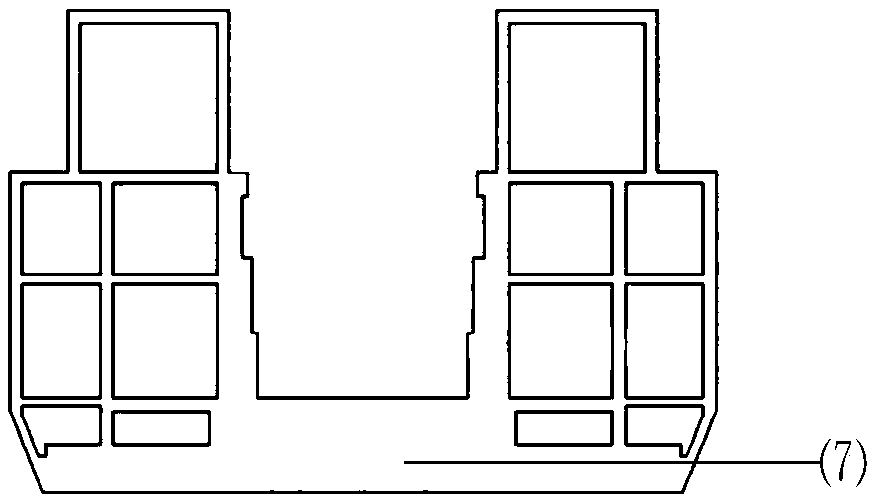 Three-dimensional vibration isolation structure for small nuclear reactor