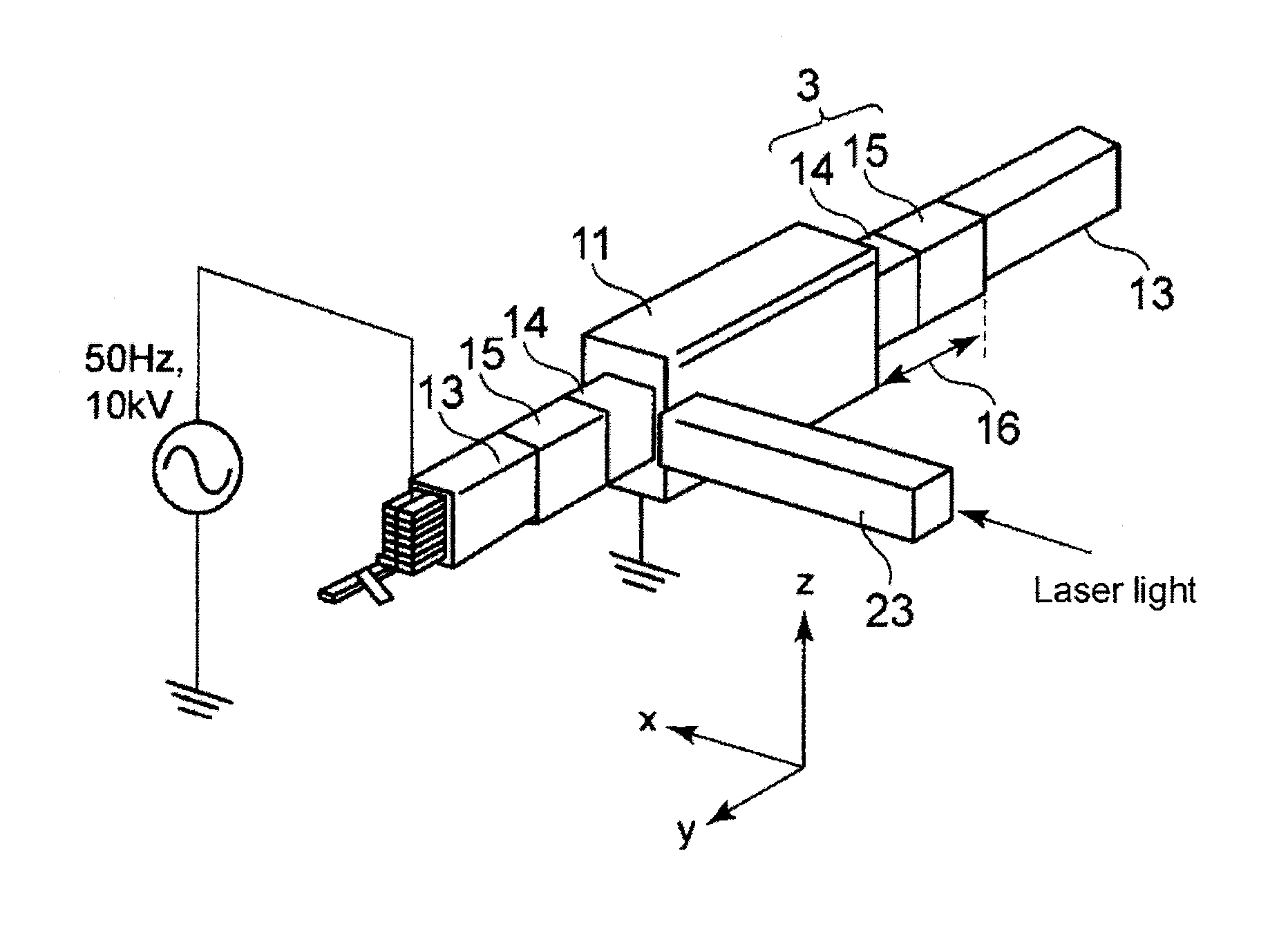 Surface potential distribution measuring device and surface potential distribution measuring method