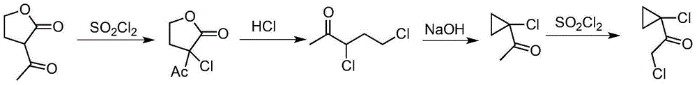 A kind of synthesis technique of 1-chloro-1'-chloroacetyl cyclopropane