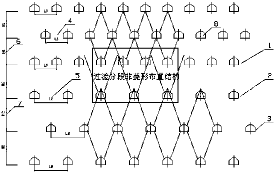 Large-spacing pillarless mining method