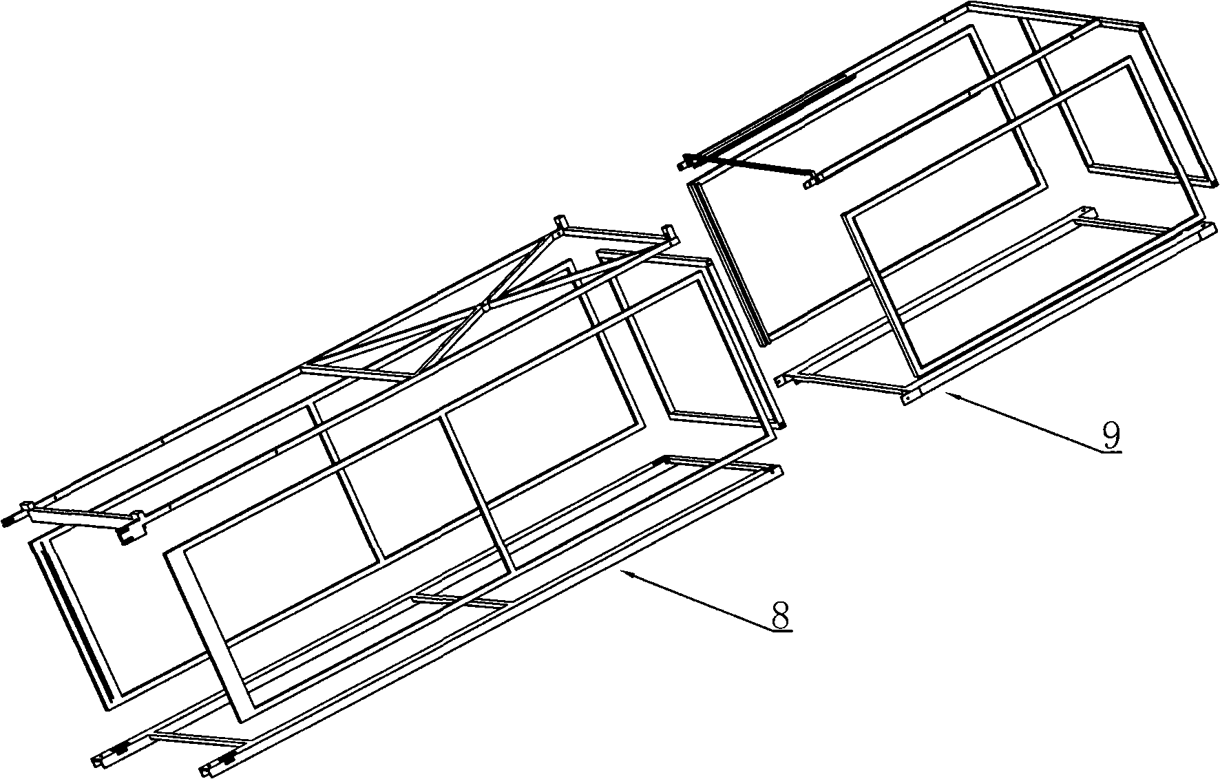 Automatic cage catching (fishing) machine at ocean floor