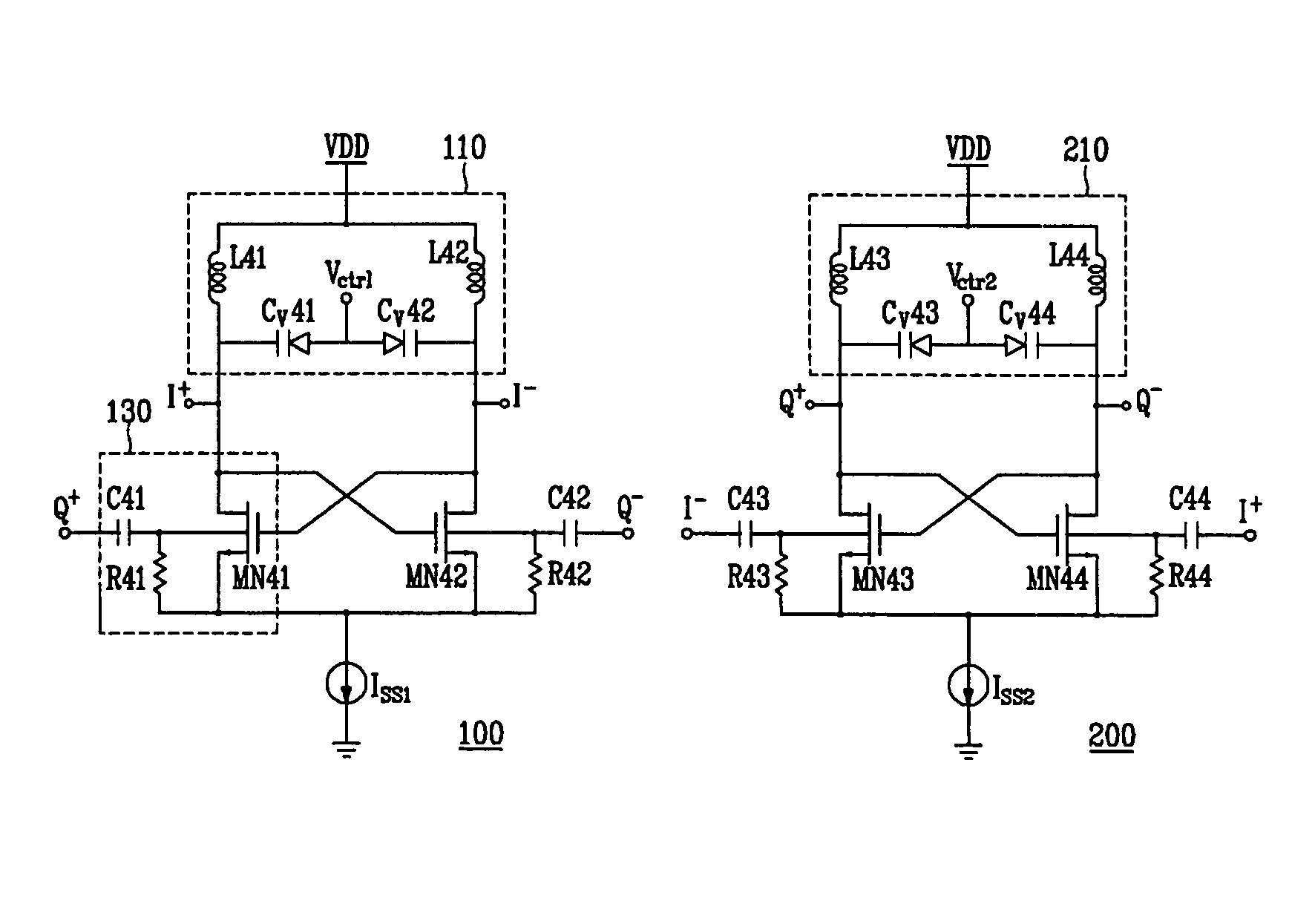 Low power quadrature voltage controlled oscillator using back gate