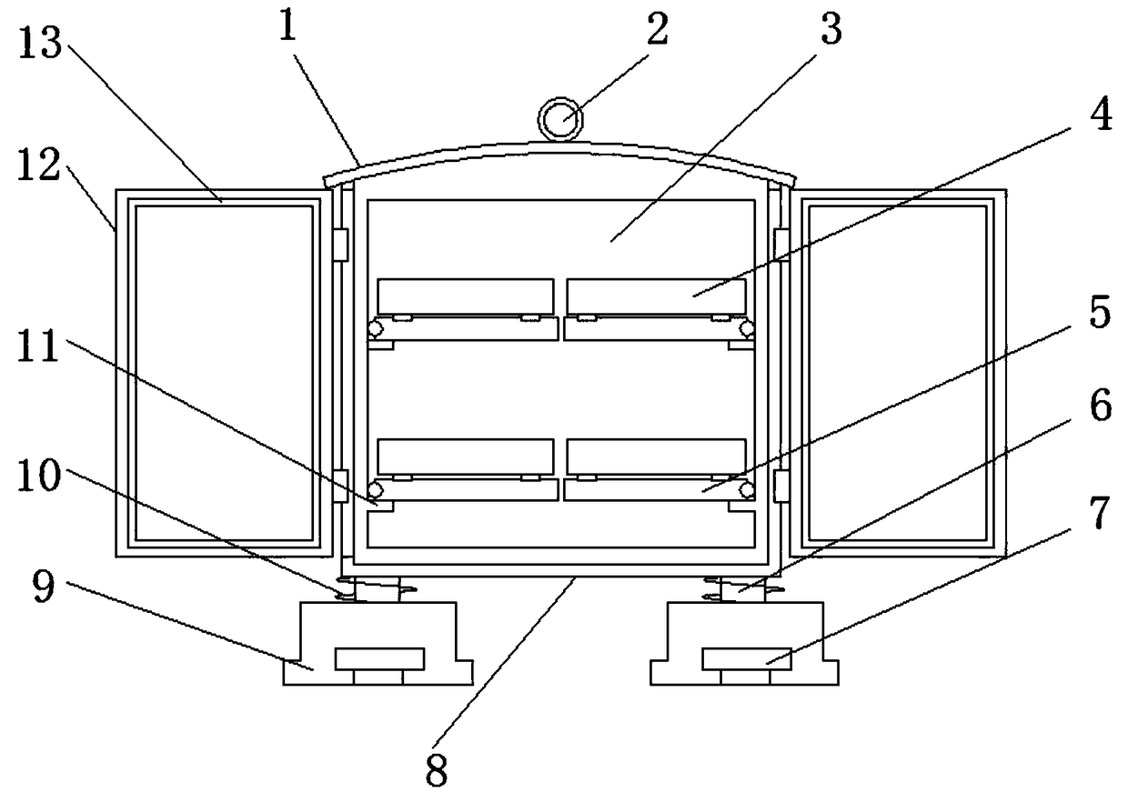 Waterproof conveying device for logistics storage