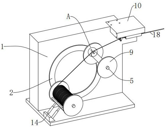 Automatic winding displacement device for PC steel strand rewinding