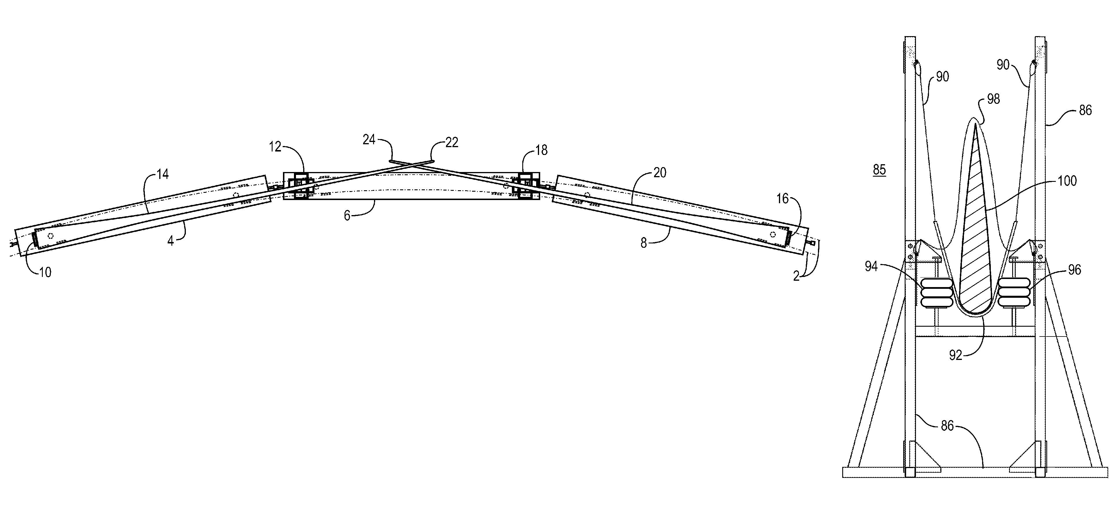 Wind turbine blade transportation system and method