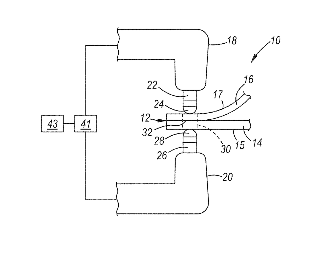 Resistance spot welding steel and aluminum workpieces with electrode having insert