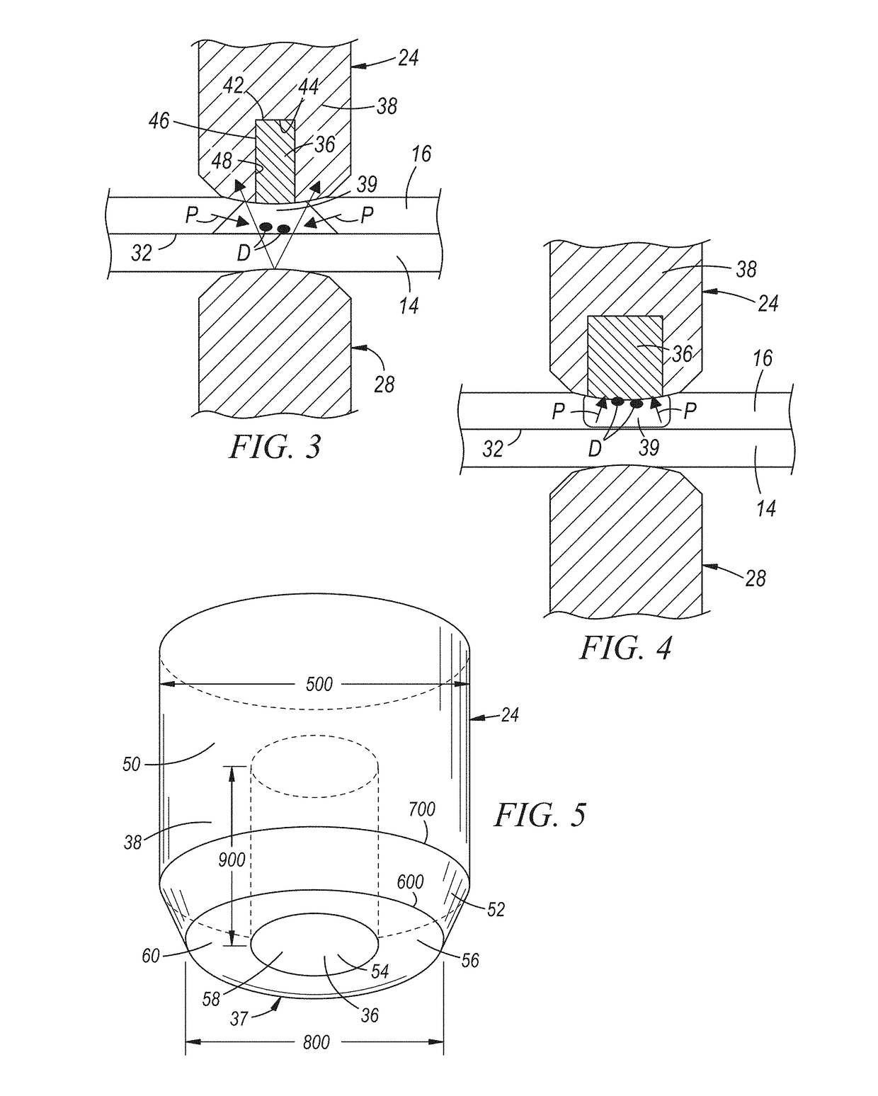 Resistance spot welding steel and aluminum workpieces with electrode having insert