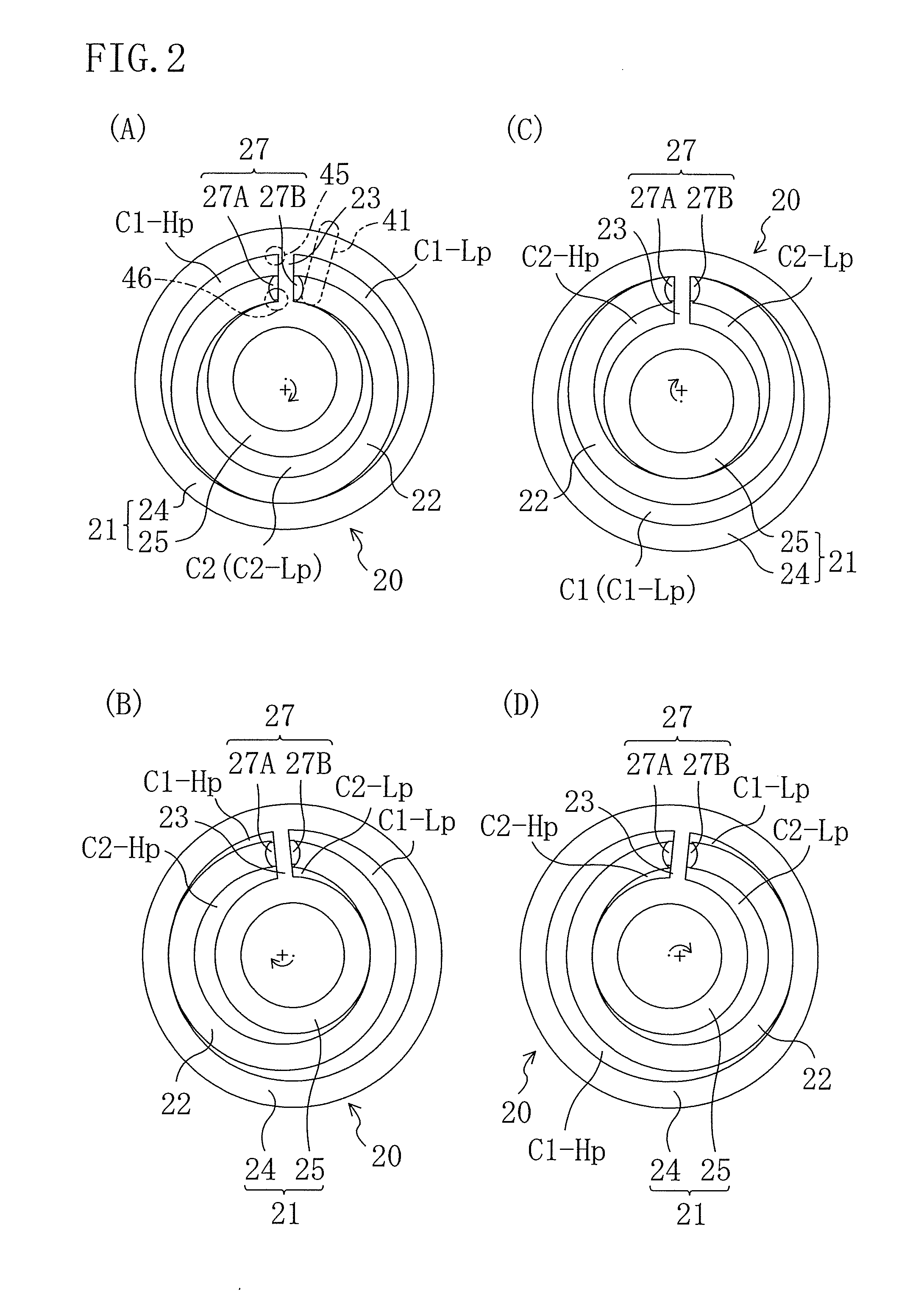 Fluid machinery having annular back pressure space communicating with oil passage