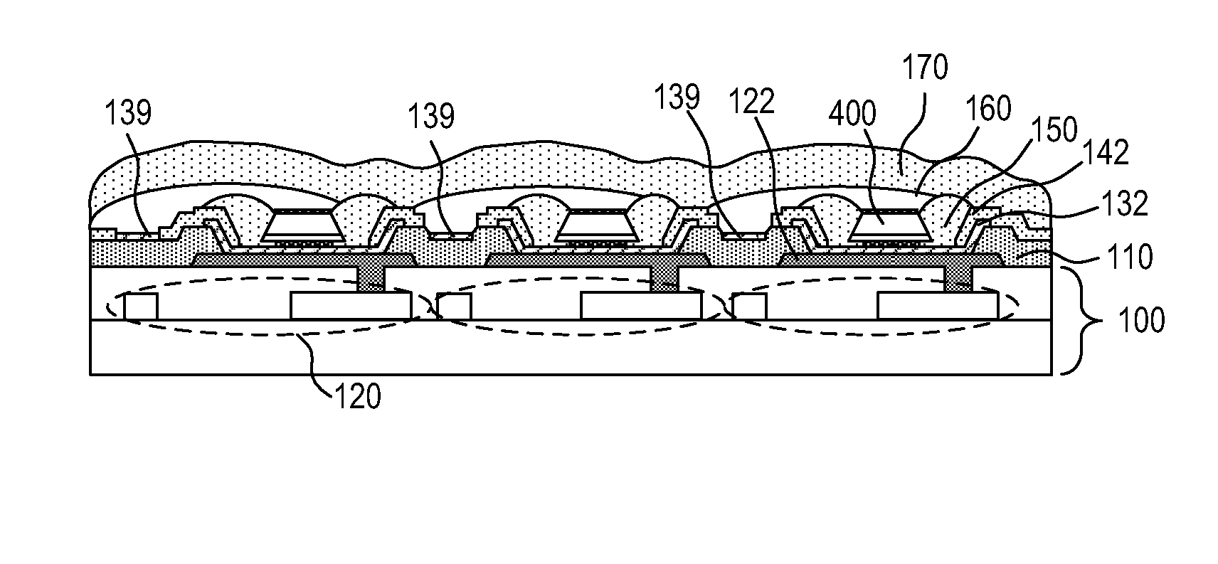 Light emitting device reflective bank structure