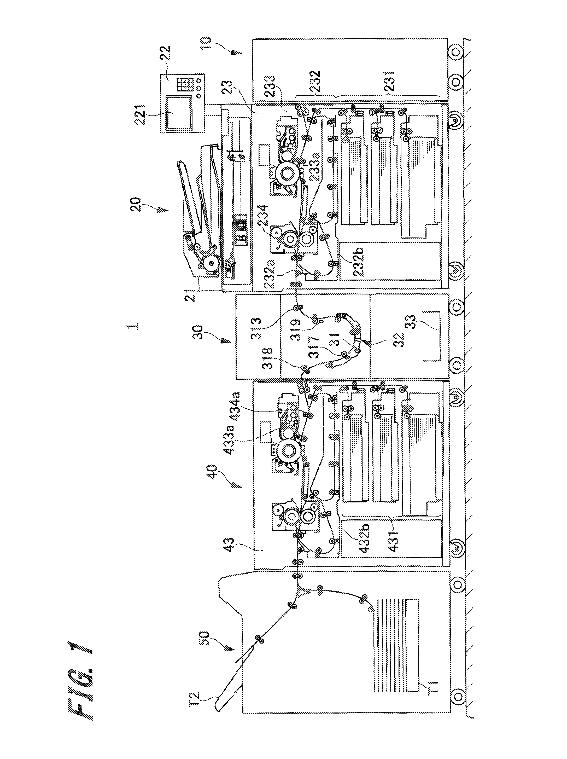 Sheet conveyance device, image forming system and control method of sheet conveyance device