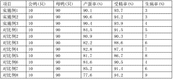 Laying duck breeding method for increasing laying rate