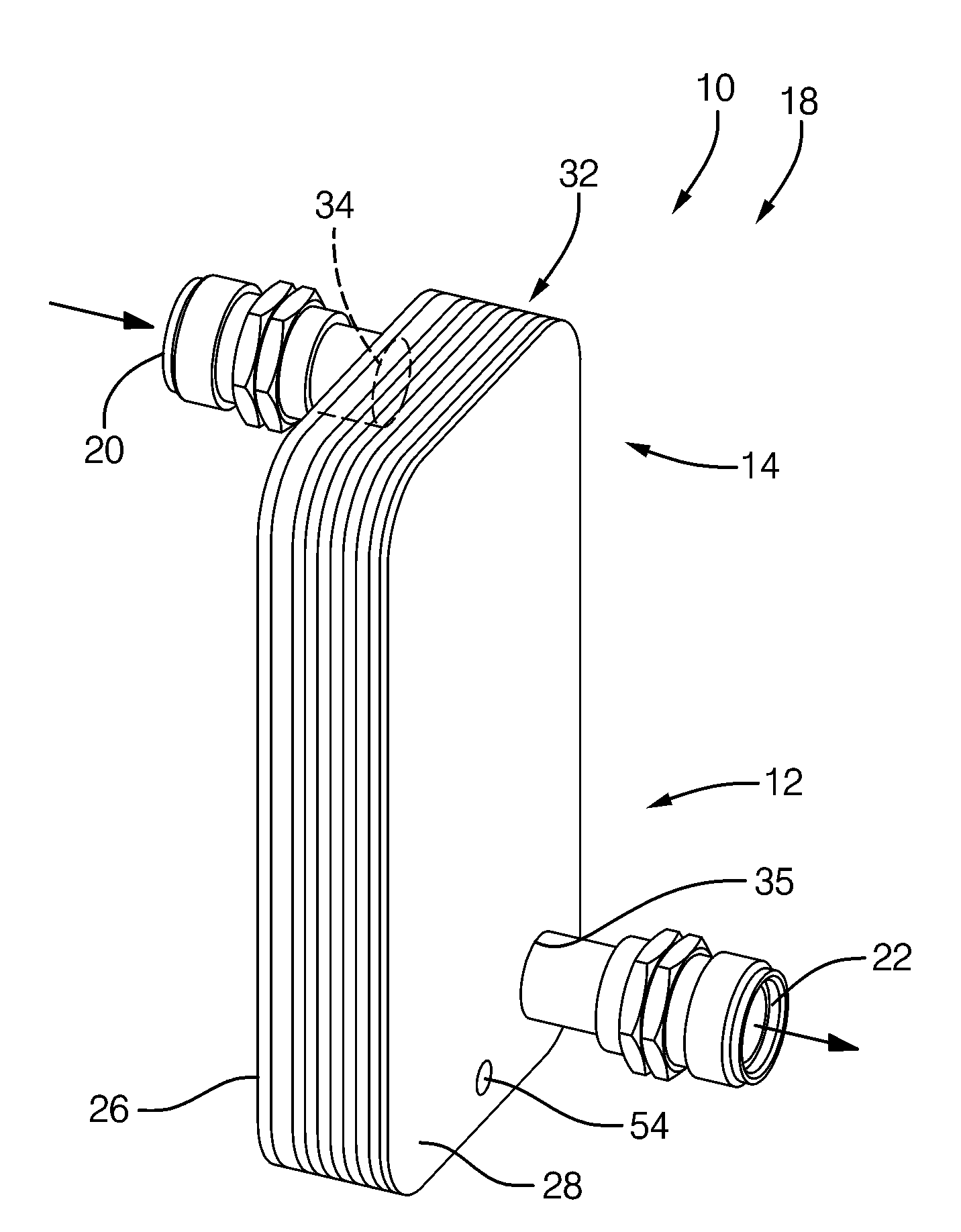 Parallel plate type refrigerant storage device