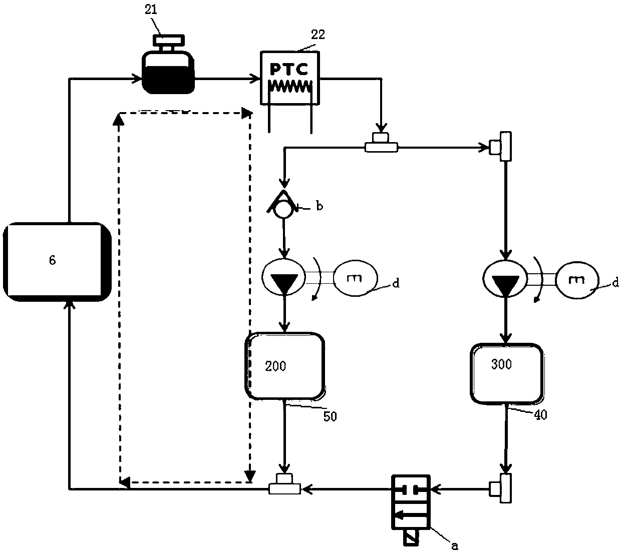 Heat management system of vehicle and vehicle