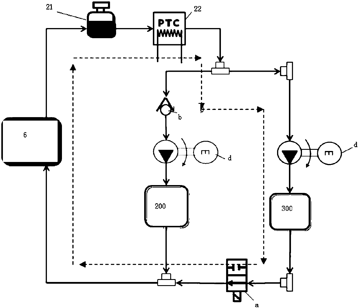 Heat management system of vehicle and vehicle