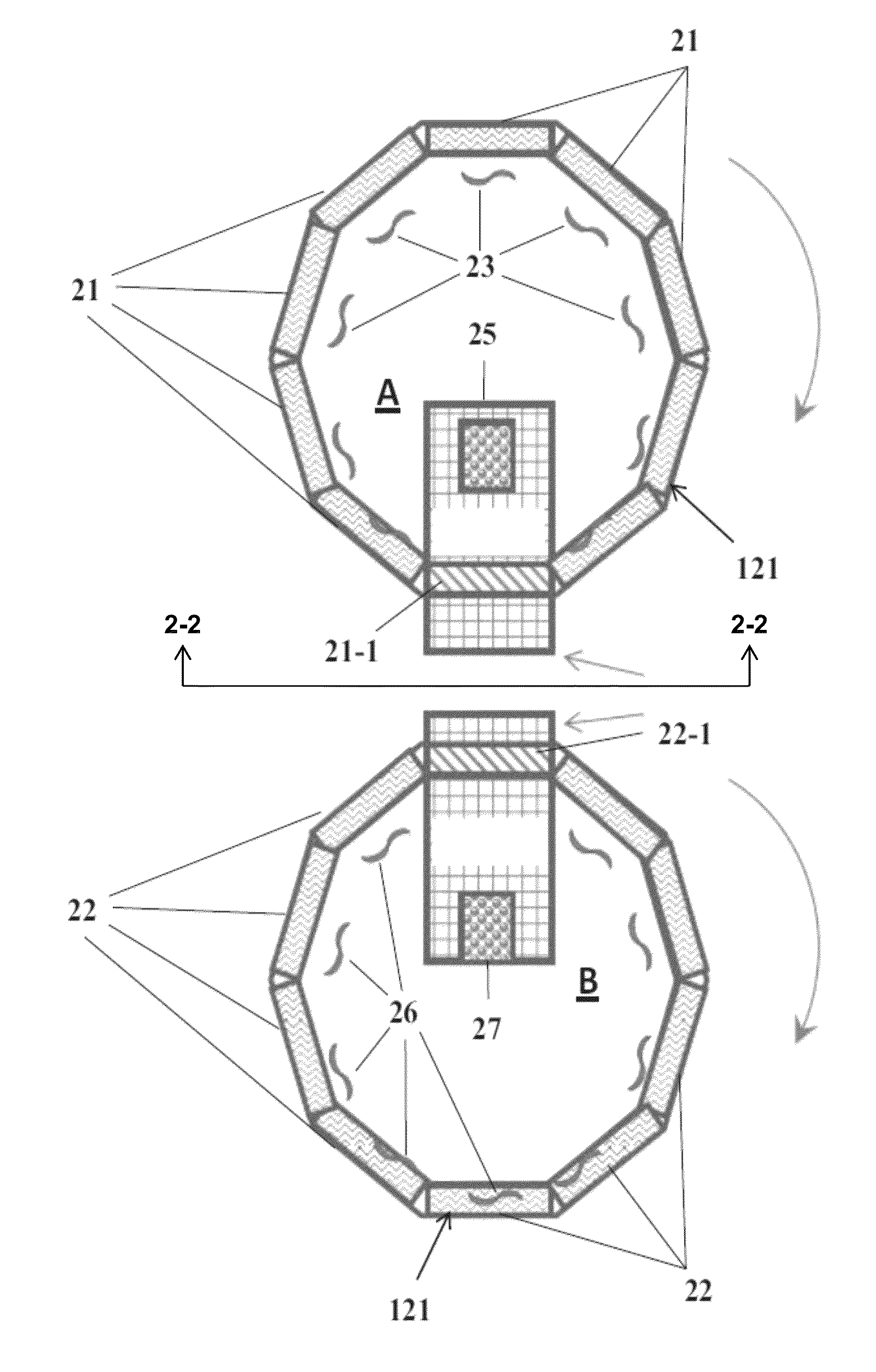 Rotating multi-monolith bed movement system for removing co2 from the atmosphere