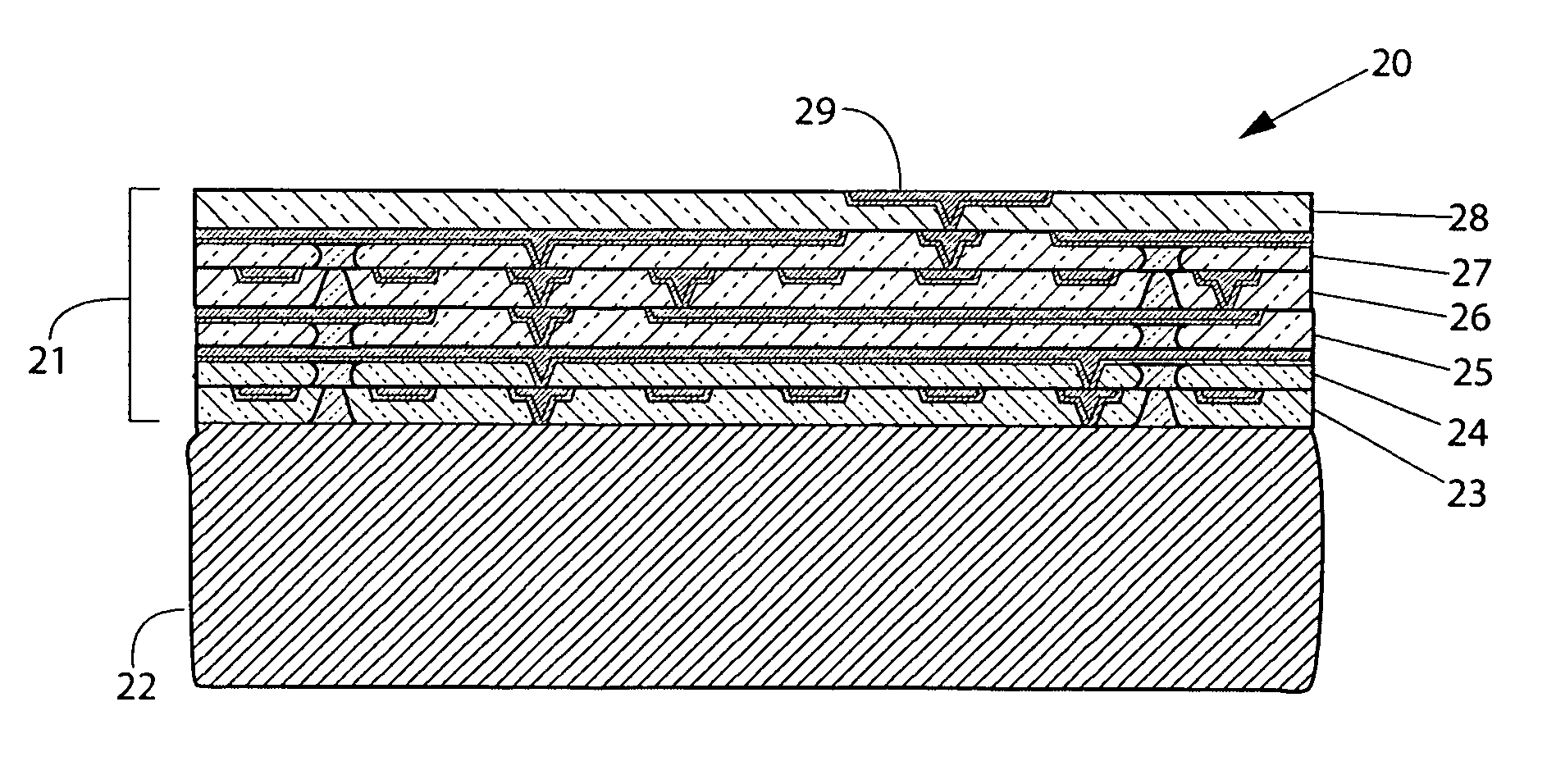 Tiled construction of layered materials