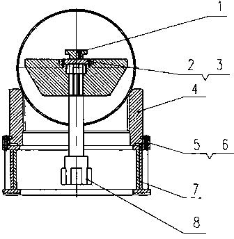 Flange mould system of shell branch hole of high-voltage switch