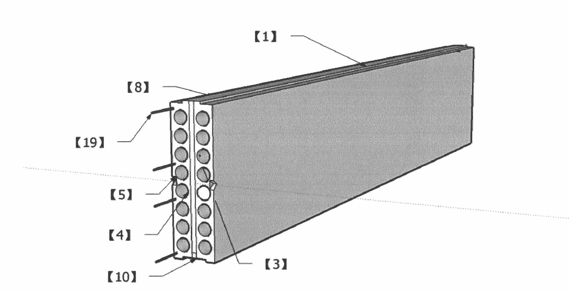 Heat preservation system for large-scale horizontal hole composite sandwich heat-preservation wallboard