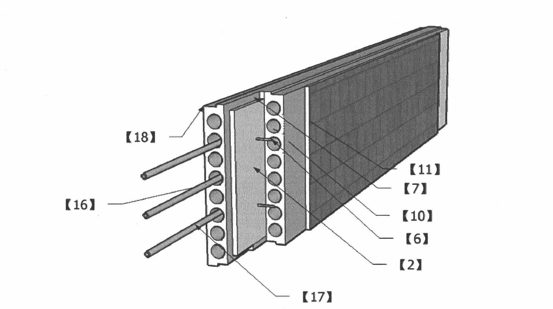 Heat preservation system for large-scale horizontal hole composite sandwich heat-preservation wallboard