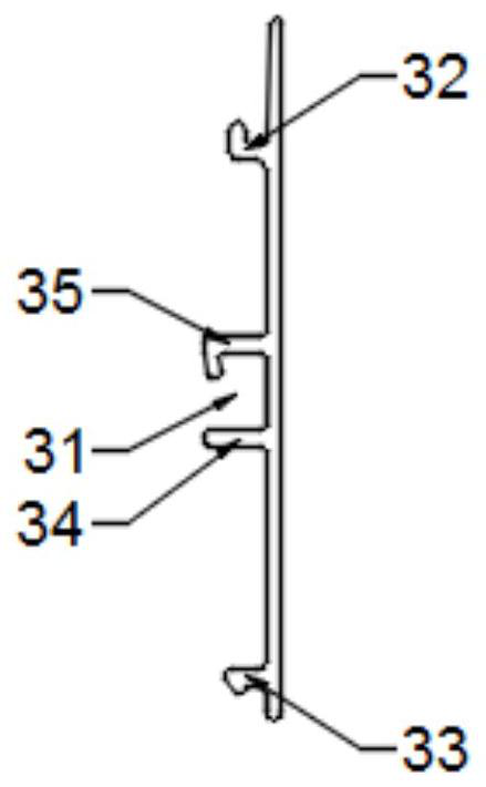 Vertical decoration line anti-falling structure