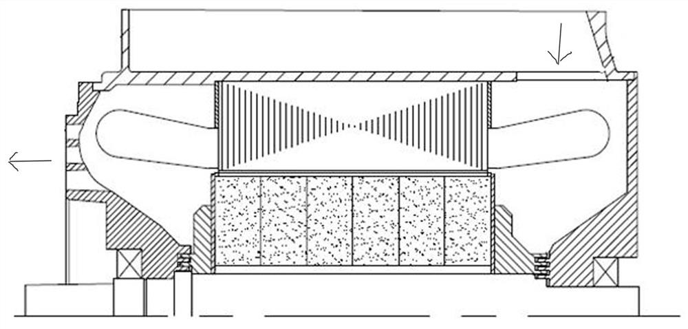 A closed motor and motor base with internal and external cooling air passages