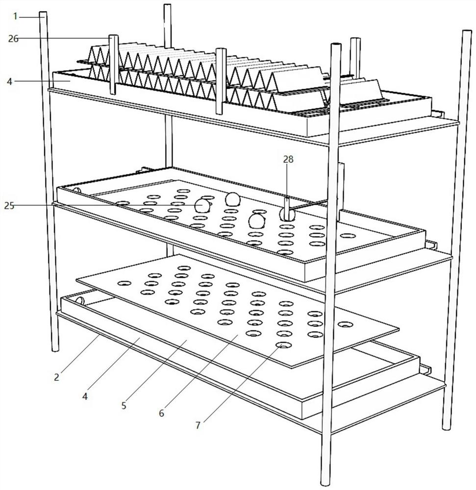 Three-dimensional silkworm breeding special device