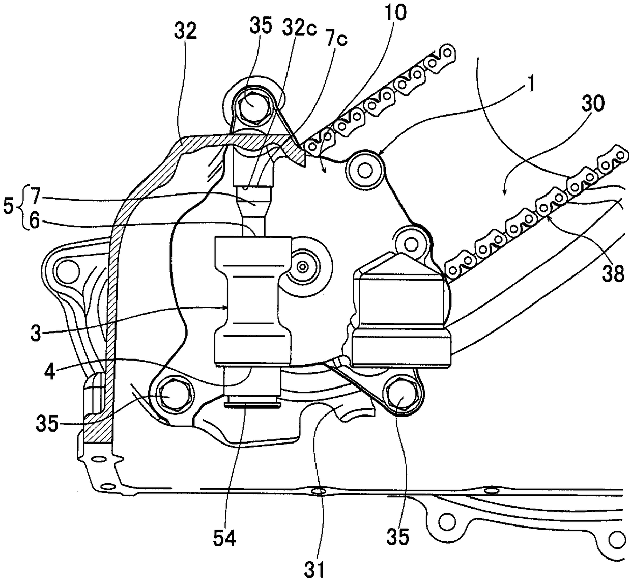 Hydraulic pump installation structure