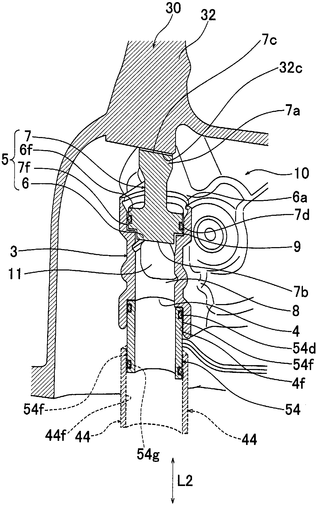 Hydraulic pump installation structure