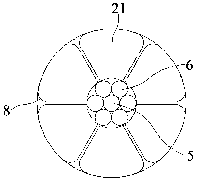 Copper-clad aluminum alloy integrated grounding cable