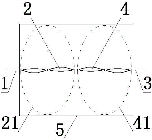 Double-oar square-tube marine propulsor device