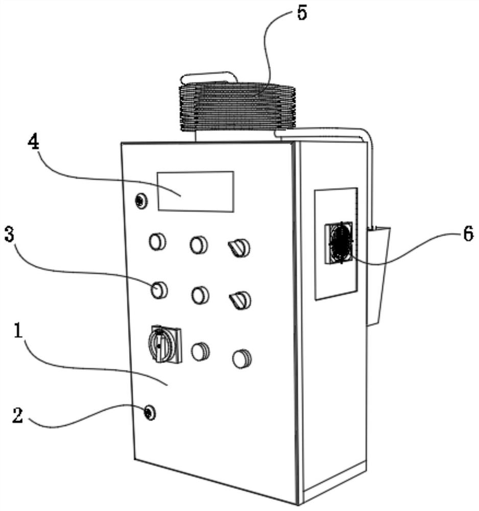 Efficient cooling and dehumidifying device for power distribution cabinet