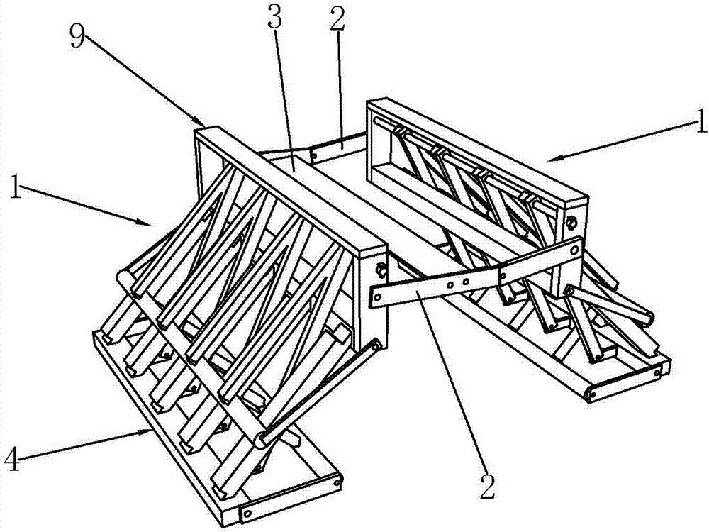 Support scaffold for ancient building gallery bridge and construction method of support scaffold