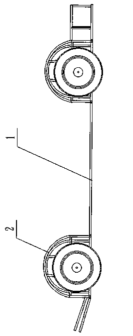 Wheel beam type axle-free frame manufactured by 3D printing