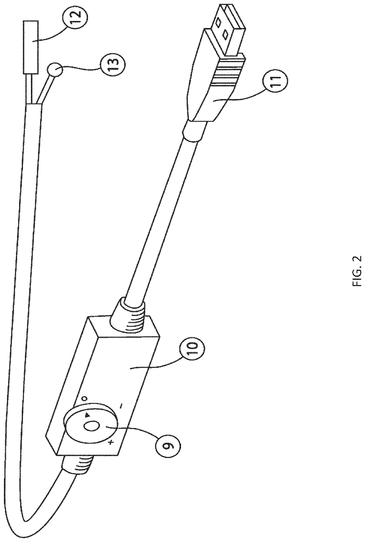 Portable device for heating the air that enters the nose of a user