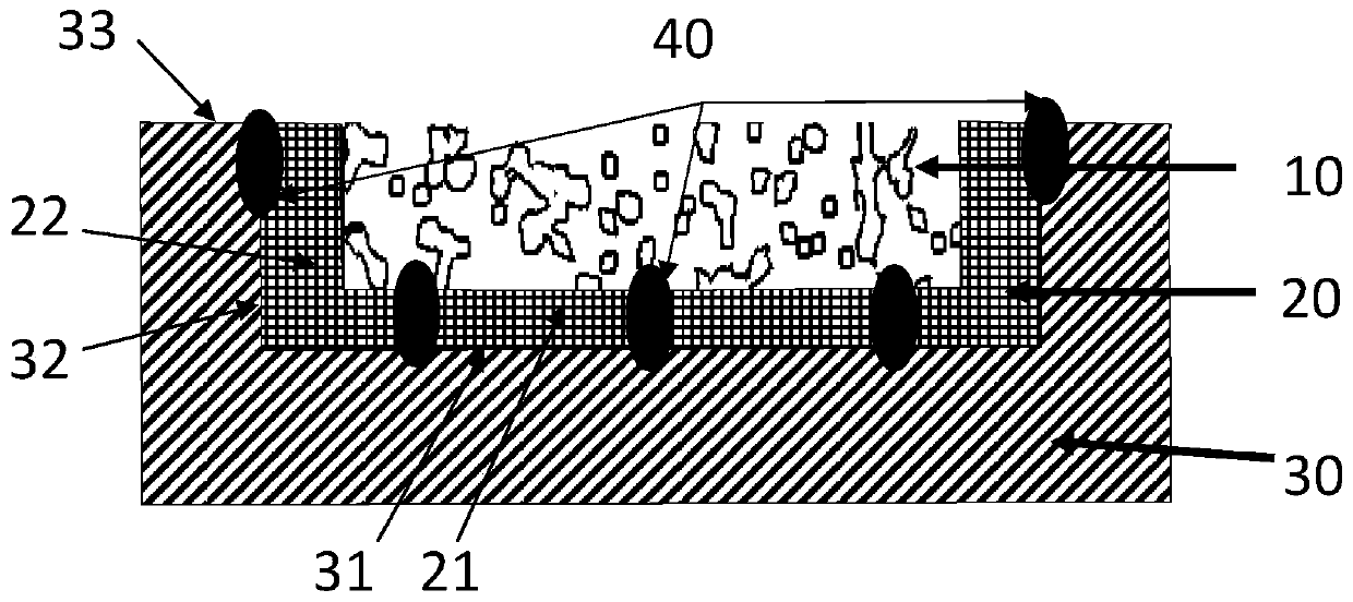 Connecting structure of porous structure and substrate